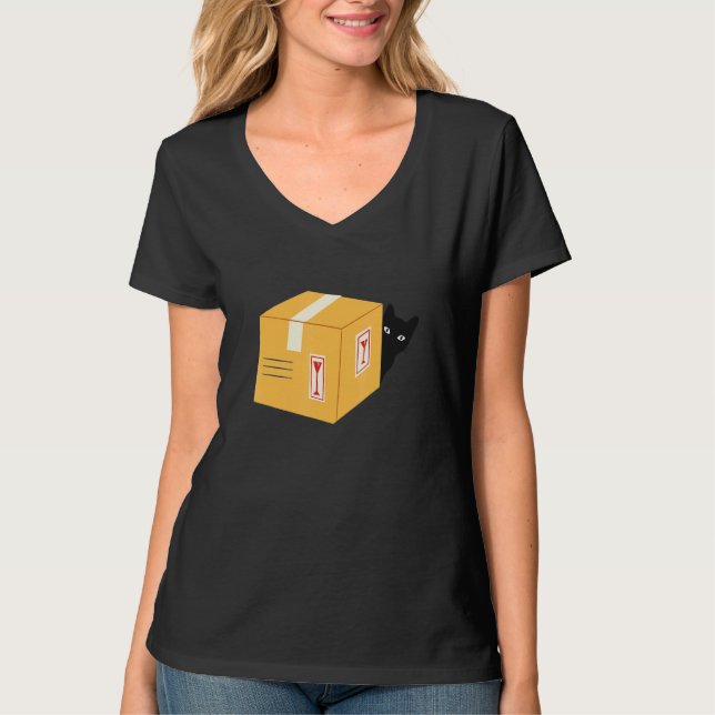Black Cat  Online Shop Ecommerce Seller and Shoppe T-Shirt (Vorderseite)
