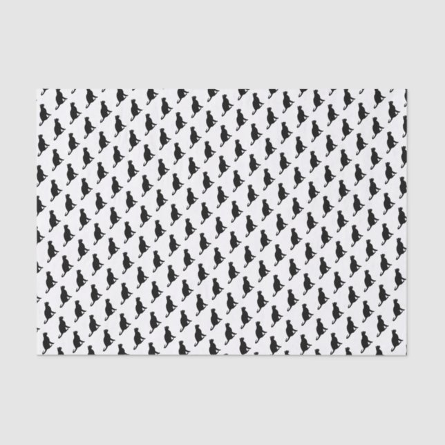 Black Cat Pattern Seidenpapier (Vorderseite)