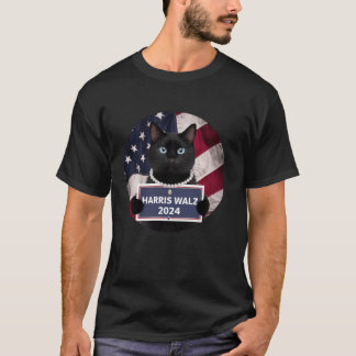 Black Cat Pearls für Harris Walz T Shirt