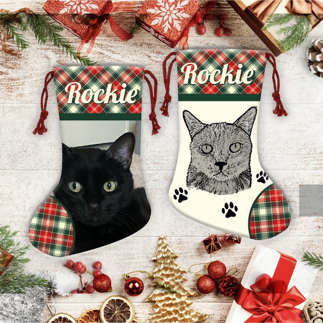 Black Cat Personalisiert Weihnachten Strumpf Kleiner Weihnachtsstrumpf (Von Creator hochgeladen)