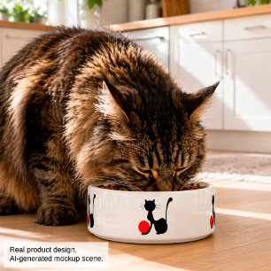 Black Cat Pet Bowl Napf