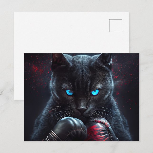 Black-Cat-Postkarten Postkarte (Vorne/Hinten)