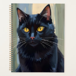 Black Cat | Pretty Kitten Watercolor Planer