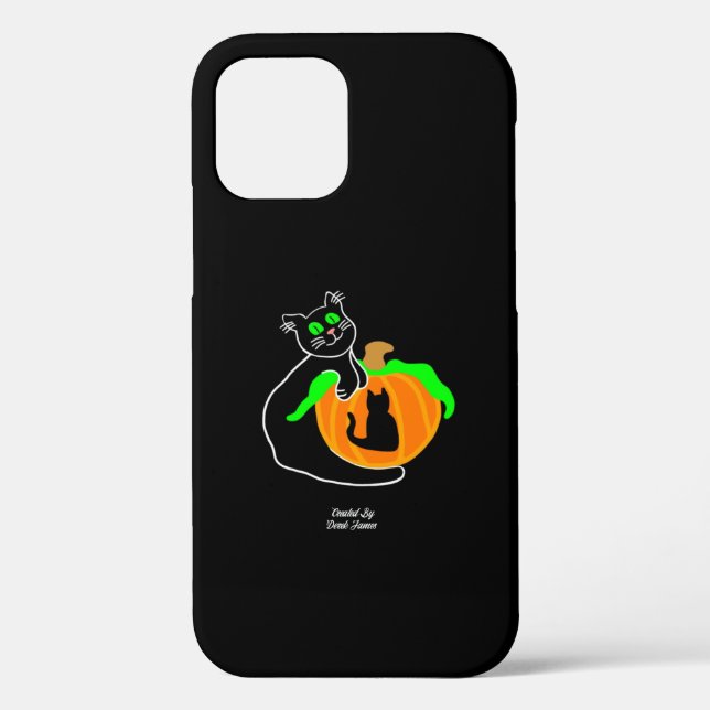 Black Cat Pumpkin Apple iPhone 12 Pro Fall Case-Mate iPhone Hülle (Rückseite)