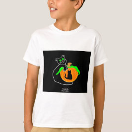 Black Cat Pumpkin Boy's White Basic T Shirt