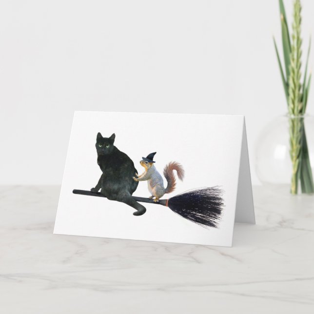 Black Cat Pumpkin Card Karte (Vorderseite)