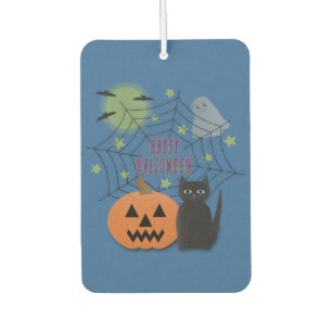 Black Cat & Pumpkin Kein Beängstigendes Halloween Autolufterfrischer