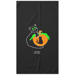 Black Cat Pumpkin Tablecloth Tischdecke