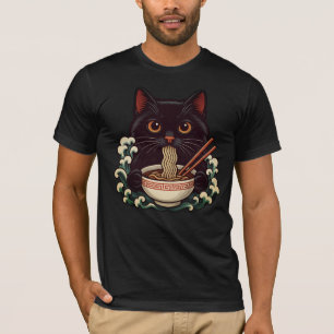 Black Cat Ramen T - Shirt