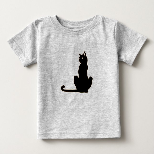 Black Cat Ringer-T - Shirt (Vorderseite)