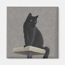 Black Cat Royalty Magnet
