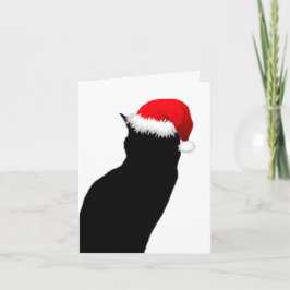 Black Cat Santa Happy Mitteilungskarten
