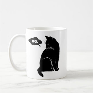 Black Cat Says No – Perfect Gift for Cat Lovers Kaffeetasse