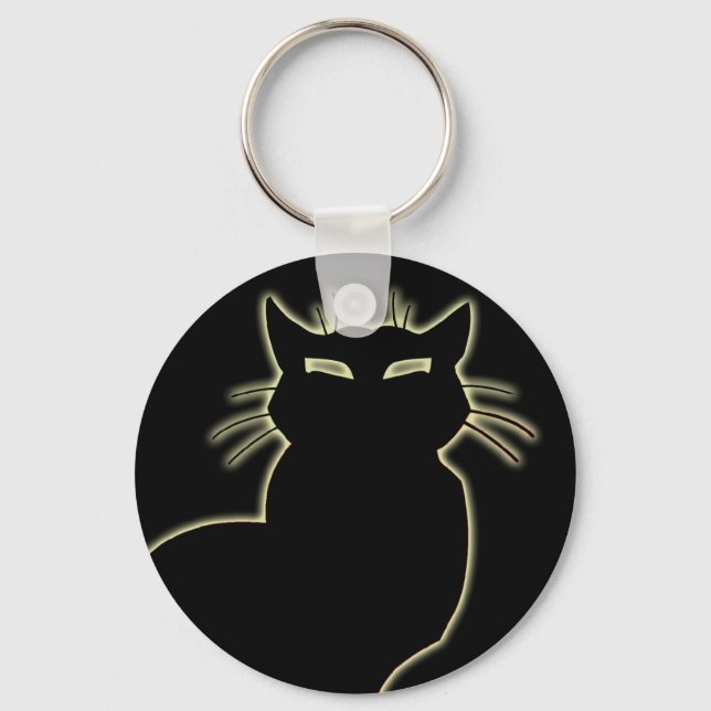 Black Cat Schlüsselanhänger Cat Gift Pet Cat Schlü (Vorderseite)