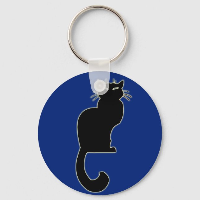 Black Cat Schlüsselanhänger Cat Gift Pet Cat Schlü (Vorderseite)