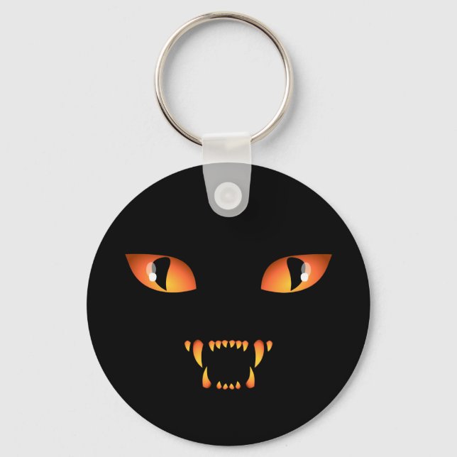 Black Cat Schlüsselanhänger Cat Halloween Schlüsse (Vorderseite)