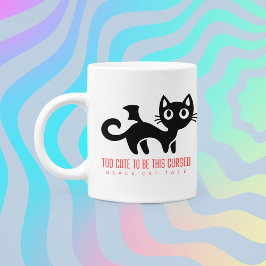 Black Cat Schwänze "zu niedlich, um dies zu sein" Tasse