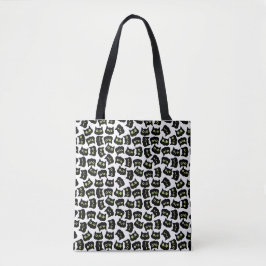 Black Cat Seamless Pattern Pet Liebhaber Tasche