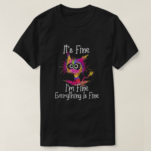 Black Cat seine feine im feinen alles ist eine gut T-Shirt (Design vorne)