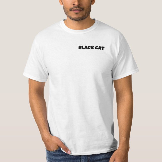Black Cat – Selectively Friendly & Proud Funny Tee (Vorderseite)
