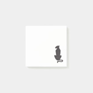 Black Cat Silhouette 3x3 Notizblöcke Post-it Klebezettel