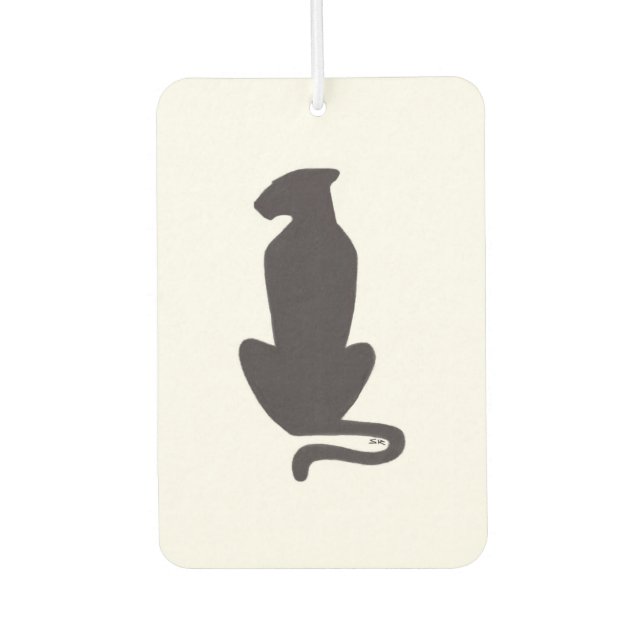 Black Cat Silhouette Autolufterfrischer (Vorderseite)