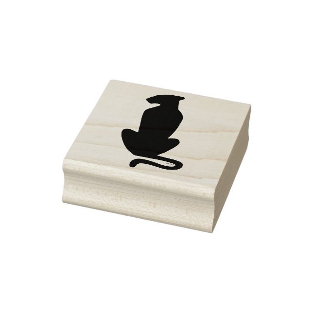 Black Cat Silhouette gros tampon caoutchouc sans p (Tampon)