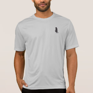 Black Cat Silhouette Männer Grau Sport-Tek T - Shi T-Shirt