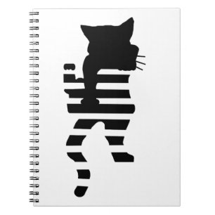 Black Cat Silhouette Notizblock