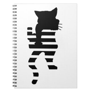 Black Cat Silhouette Notizblock