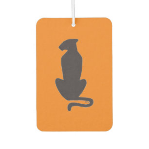 Black Cat Silhouette Orangenkarosserie Autolufterfrischer
