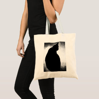Black Cat Silhouette Tote Tasche