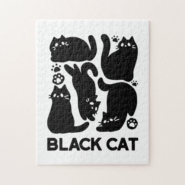 Black Cat Silhouetten - Niedliches Feline Design (Vertikal)