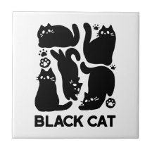Black Cat Silhouetten - Niedliches Feline Design