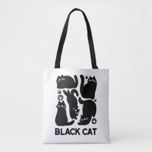 Black Cat Silhouetten - Niedliches Feline Design Tasche