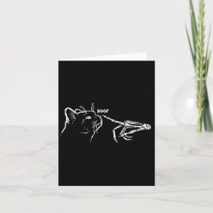 Black Cat Skeleton Hand Boop Halloween Pet Women G Karte
