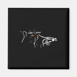 Black Cat Skeleton Hand Boop Halloween Pet Women G Magnet