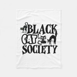 Black Cat Society Fleecedecke