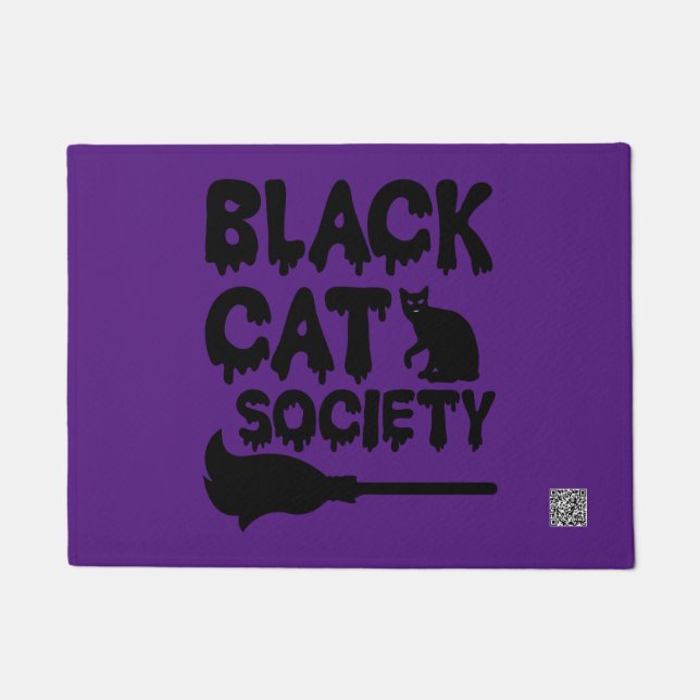 Black Cat Society Fußmatte (Vorderseite)