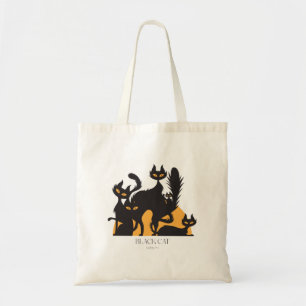 Black Cat Society Halloween Tote Bag Tragetasche