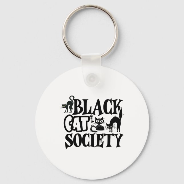 Black Cat Society Schlüsselanhänger (Vorderseite)