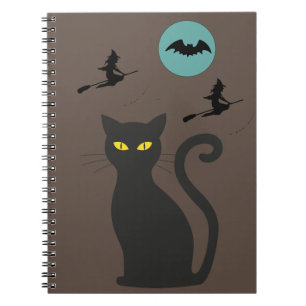 Black Cat Spiralnotebook Notizblock