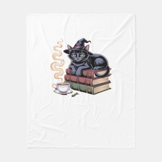 Black Cat Squad Pumpkin Saison Klassischer T - Shi Fleecedecke (Vorderseite)