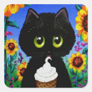 Black Cat Stickers Creationarts