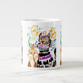 Black Cat Stil Herbst Jumbo-Tasse