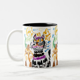 Black Cat Stil Herbst Zweifarbige Tasse