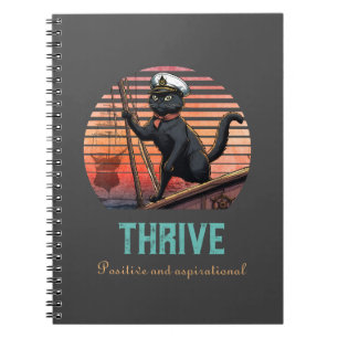 Black Cat Sunset: Eine Reise zum THRIVE Foto Notizblock