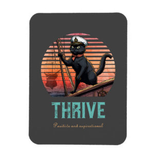 Black Cat Sunset: Eine Reise zur THRIVE-Karte Magnet
