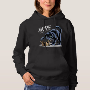 Black Cat Swats Crown mit "NOPE"-Zitat Hoodie