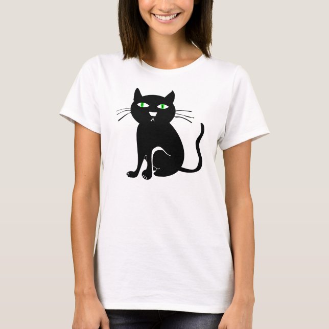 Black Cat T - Shirt (Vorderseite)